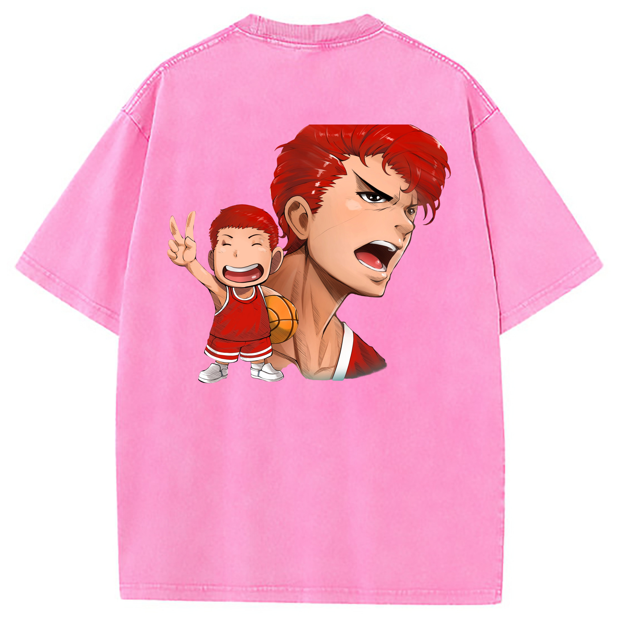 （画像用） SLAM DUNK／スラムダンク 綿100% ヴィンテージ風 半袖Tシャツ（背面プリント）